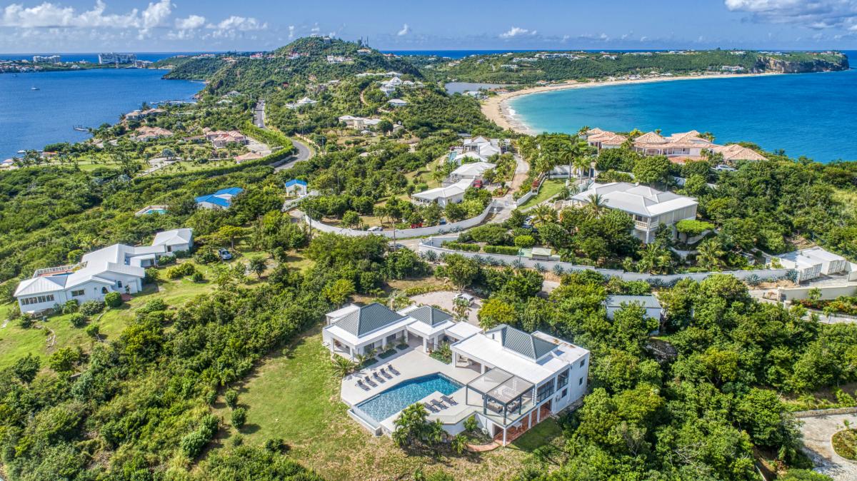 Location villa Saint Martin Terres Basses - villa 5 chambres 10 prsonnes - 300m de la plage de Baie aux Prunes - Vue mer et Piscine (38)